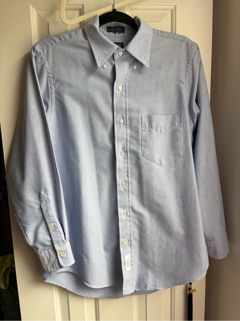 Men's Light Blue Button-Down Dress Shirt - Classic Oxford